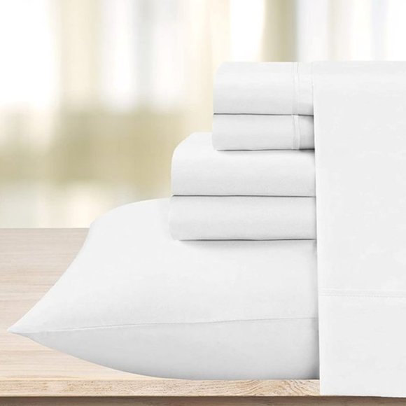 New 4-Piece Full/Double Microfibre Bedding Sheets WHITE - Picture 2 of 2